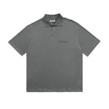 Essentials Polo Shirt High Street Fog Fear of God Essential Double Line Letter Lapel T-shirt