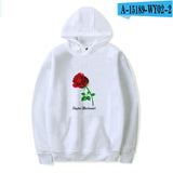 Black Rose Hoodie Payton Moormeier Printed Series Men's and Women's Hooded Sweater Autumn and Winter
