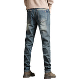 J Shaped Jeans Slim Fit Skinny Trendy Autumn Leisure Stretch Men's Long Pants