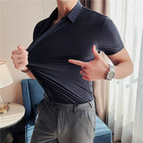 Men Shirts Stretch Thin Shirt