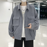 Corduroy Patch Jacket Fall Jacket Men's Loose Casual