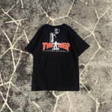 Thrasher T Shirt Summer Flame Skateboard Villain Hip Hop Printed Loose T-shirt