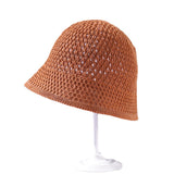 Straw Hat Hollow Summer Knitted Fisherman Hat