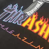 Thrasher T Shirt Flame Classic Limited Purple Fire Couple T-shirt Shirt