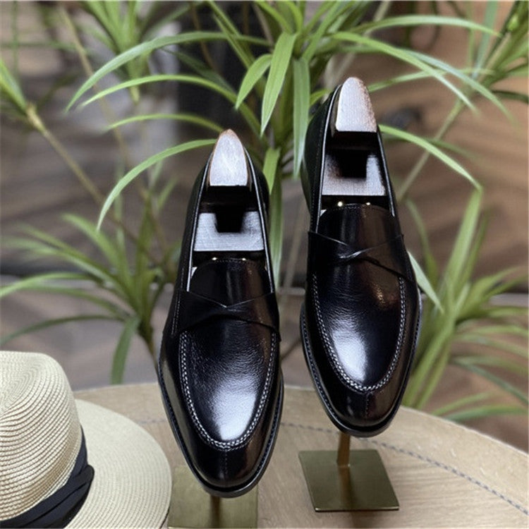 Loafers for Men Genuine Leather Men's Business Formal Leather Shoes