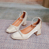 Nude Block Heel Sandals