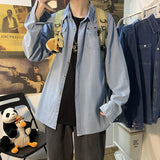 Denim Shirts Men's Loose Shirt Coat