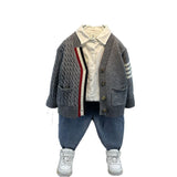 Toddler Boys Sweater Boys' Sweater Autumn Knitted Cardigan Autumn