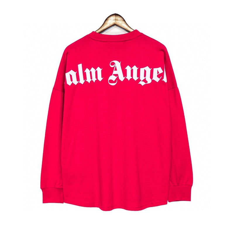 Palm Angels Back Letter Printing High Street Loose Base Shirt Long-Sleeve T-shirt