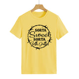 Beth Dutton Outfits Sorta Sweet Sorta Beth Dutton round Neck Casual Short Sleeve Fashion T-shirt