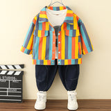 Toddler Boys Jackets Boys' Coat Spring and Autumn Striped