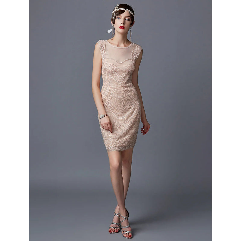 The Great Gatsby Dresses Vintage Sequin Dress See-through Sexy Dress