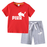 Children Pokemon Pikachu Tshirts & Shorts Cotton Short Sleeve Shorts Two Pieces Neutral