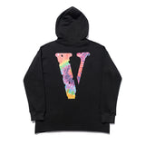 Pop Smoke Vlone King of New York Sweatshirt Tie-Dyed Loose Hooded Sweater