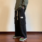 Men Cargo Pants Retro Loose Casual Wide Leg Pants