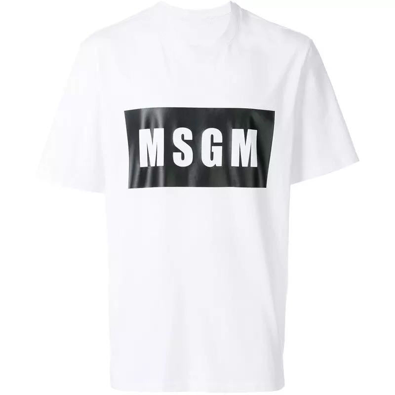 Msgn T Shirt Lettered Black Printed T-shirt Short Sleeve T-shirt