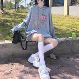 Gothic Lolita Harajuku Style Clothing Autumn Loose and Cute Rabbit Ears Hooded Sweater