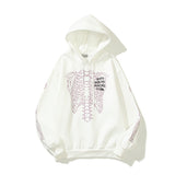 Skeleton Hoodie ASSC Printing plus Velvet Skull Men's and Women's Hoodie Hoodie