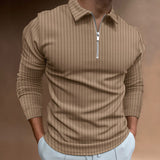 Polo Shirts Striped Long Sleeve Men's Polo Shirt