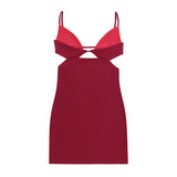 Emily Ratajkowski Dress Fashion Sexy Hollow-out Backless Sling Sheath Dress