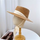 Straw Hat Sun Hat Women's Breathable Straw Sun Protection Wide Brim Top Hat