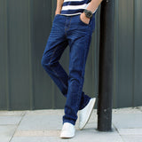 Men Trousers Loose Elastic Straight-Leg Trousers