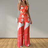 Women Pants Suit Women Summer Sexy Loose Print