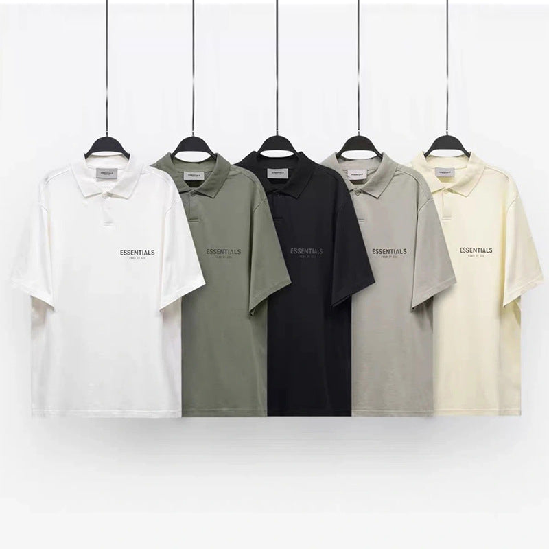 Essentials Polo Shirt Foot of God Cotton Lapel T-shirt