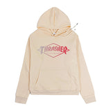 Thrasher Hoodie Sweater Flower Autumn and Winter Men's Clothing Solid Color Hoodie