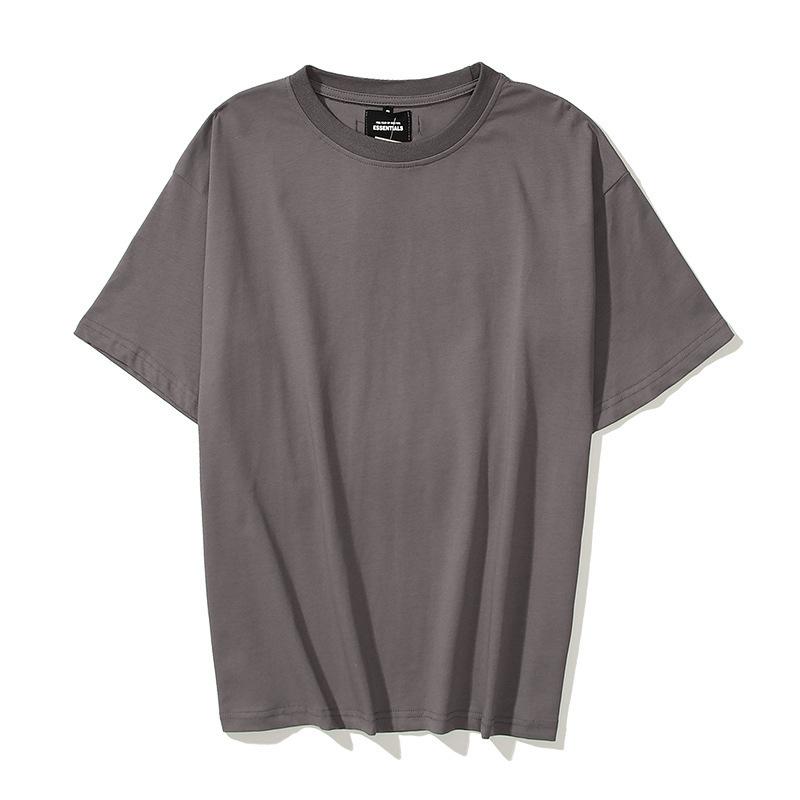 Fog T Shirt Spring and Summer Double Line Solid Color Reverse Standard Short Sleeve Tshirt Men's High Street Fear Of God
