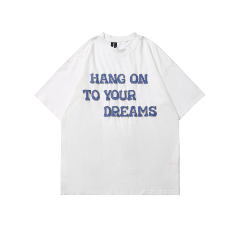 2022 Summer Man Outfits Graffiti Letter Print Short-Sleeve