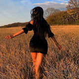 Body Fitting Dresses Chest Wrap Hepburn Style Dress