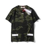 Off White T Shirt Short Sleeve Tshirt Owt Cotton Round Neck Men and Women Cotton