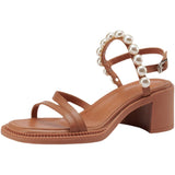 Nude Block Heel Sandals