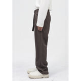 Men Suit Pants Men's Loose Suit Pants Solid Color Suit Pants