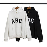 Fog Topsabc Letter Print Brushed Hoody Men's and Women's Youth Couple Hoodie Fear Of God
