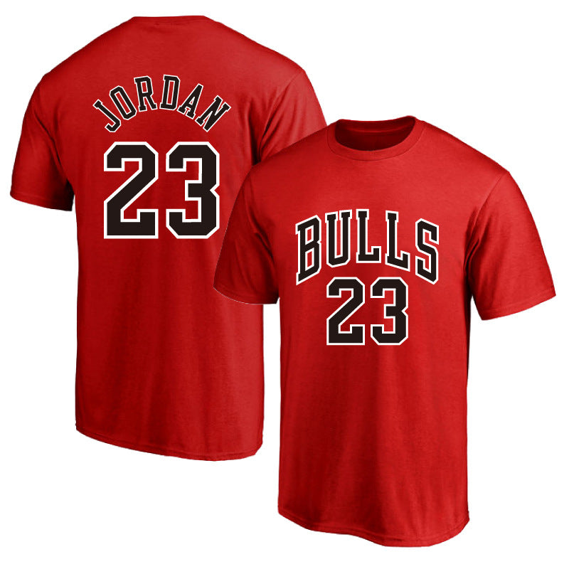Chicago Bulls T Shirt Training Wear Round Neck Short Sleeve