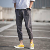 Linen Pants Straight Leg Pants Drawstring Lightweight Elastic Beach Pants Men Loose plus Size Summer Sports Straight Casual Pants Men