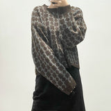 Preppy Aesthetic Outfits Checkerboard Plaid Rhombus Sweater