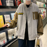 Corduroy Patch Jacket Baseball Uniform Men's Loose Stitching