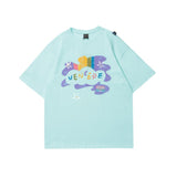 Men's T Shirt Summer Casual Tops Cartoon Printed Short Sleeve T-shirt Men's round Neck Half Sleeve BF Harajuku Style Trendy Loose Pullover Half Sleeve