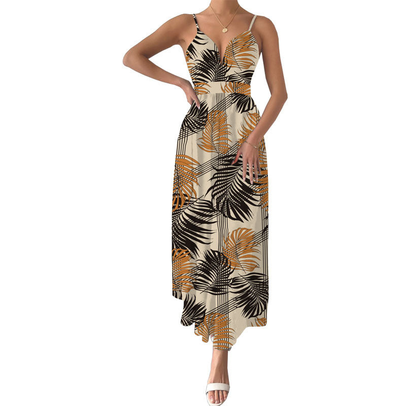 Nina Parker Dresses Backless Dress Waist Trimming Spaghetti Straps Long Dress