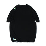 Men T Shirt Summer Casual Tops Men's Clothes Summer Wear Vintage Men's round Neck Short Sleeve Casual Loose Lightning Letter T-shirt