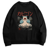 Men and Women Pokemon Pikachu Hoodie Pokémon Snorlax Crew Neck Pullover Sweatshirt