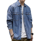 Denim Shirts Spring and Autumn Coat Men's Casual Loose Shirt