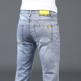 Men Trousers Elastic Jeans