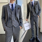 Seersucker Suit Set Three-Piece Set