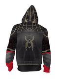Men Spider Hoodie 3D Printed Cardigan Hoodie