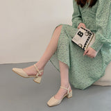Nude Block Heel Sandals