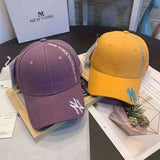 Yankee Baseball Cap Gold Embroidered Baseball Cap Men's and Women's Sun Hat